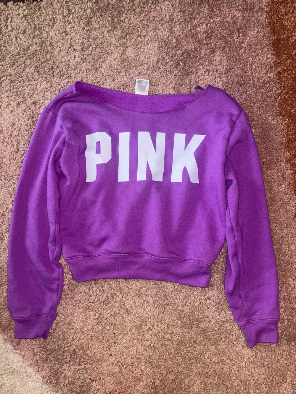 PINK VS Bright Purple Crew Sweatshirt